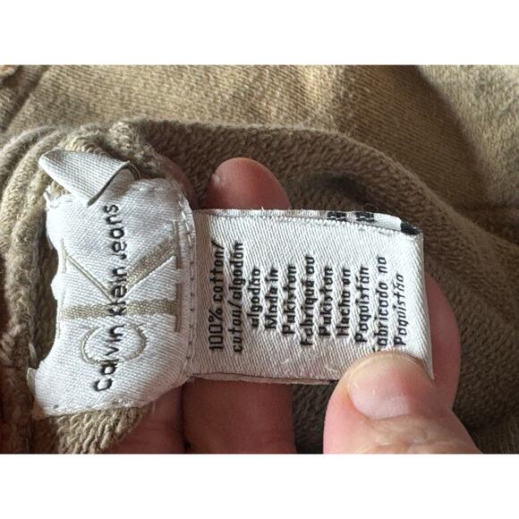 Calvin Klein Jeans Men’s Large Sleeveless 1/4 Zip Vest 100% Cotton CK Logo - Picture 9 of 10